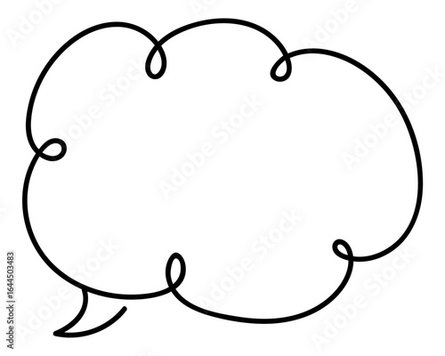 シンプルな吹き出し　雲形
