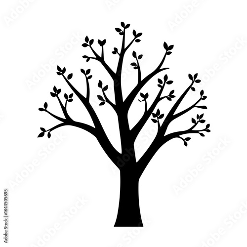 Spring Icon: A Fresh Start
A simple, minimalist black and white graphic icon depicting a tree with new leaves, symbolizing new beginnings, growth, and the arrival of spring