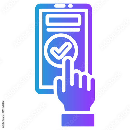Online Booking glyph gradient icon