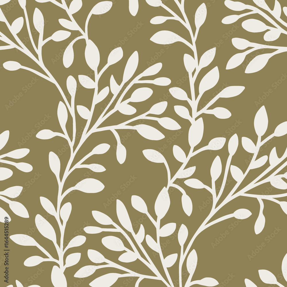 seamless floral pattern, branches silhouette illustration seamless floral pattern, branches silhouette illustration