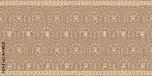 Title: Lanna Blossom Lace – Seamless Vector Pattern Inspired by Thai Heritage. This seamless vector lace pattern, titled Lanna Blossom Lace draws inspiration from the intricate beauty of Northern Thai