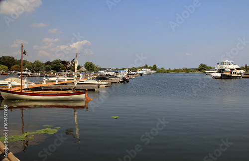 Wallpaper Mural Landscape with boats on the lake Torontodigital.ca