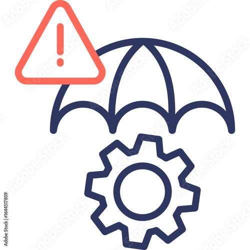 Risk Mitigation line color icon