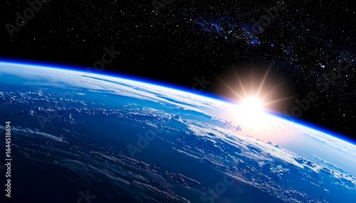Fototapeta Naklejka Na Ścianę i Meble -  Sunrise over earth from space