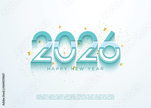 2026 new year with beautiful celebration ornament decoration, 2026 new year celebration.for flyers, banners and calendars 2026.