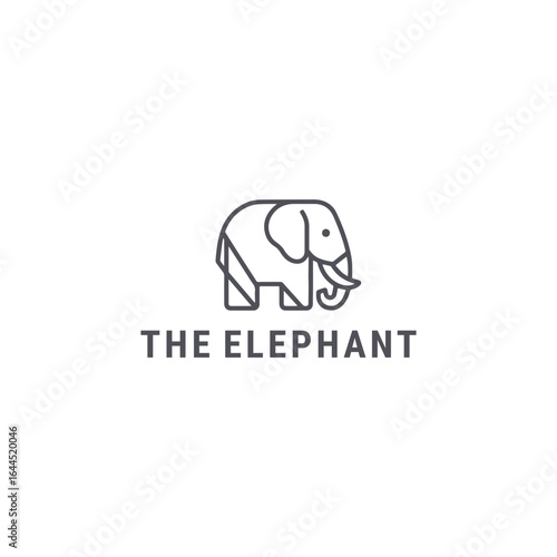 Elephant logo with a strong and gentle style for wise and trustworthy branding.