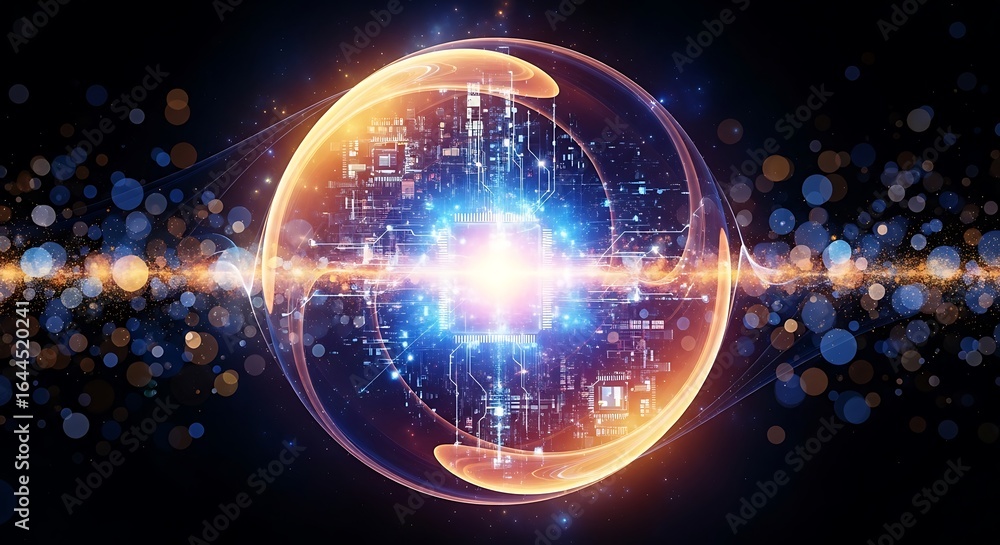 Obraz premium Futuristic Sphere of Light and Energy