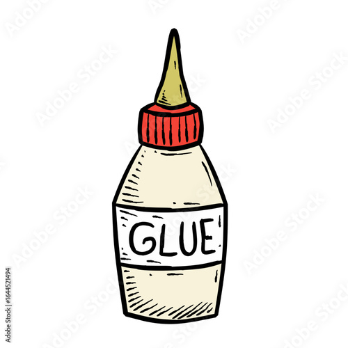 Hand Drawn Glue Bottle Illustration