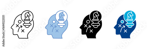 Strategic Thinking Icon Set Multiple Style Collection