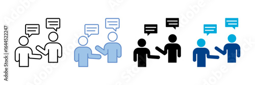 Communication Skill Icon Set Multiple Style Collection