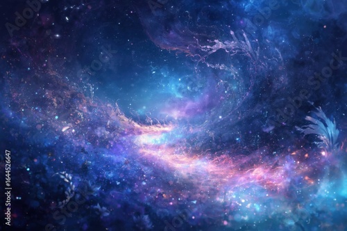 Wallpaper Mural Vast Cosmic Nebula With Swirling Colors And Distant Stars Illustrating The Immensity Of The Universe Torontodigital.ca