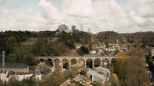 Drone footage of Kirchberg with soft light