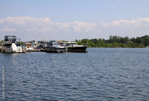 Wallpaper Mural Landscape with boats on the lake Torontodigital.ca