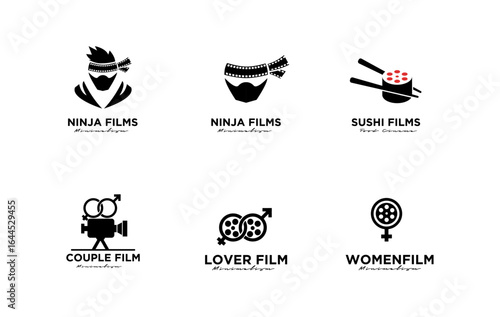 Minimalist Film Industry Logos Collection