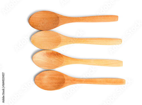 Empty wooden spoons isolate...