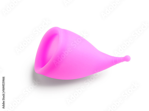 Menstrual cup isolated on w...