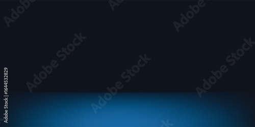 Blue empty room studio gradient used for background with spotlight and display. Eps 10