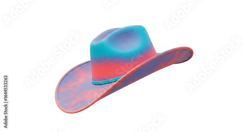 Colorful ombre cowboy hat