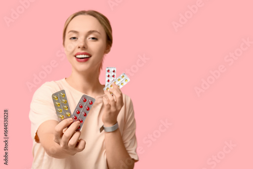 Young woman with blisters o...