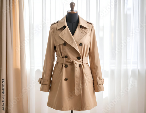 Beige Trench Coat Stylish & Classic Outerwear for Women