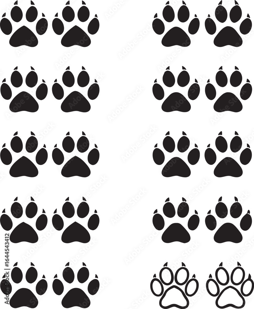 Fototapeta premium Animal Paw Prints