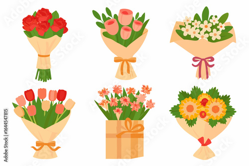 Celebrate life's beautiful moments with these charming floral bouquets, perfect for birthdays, anniversaries, or just to brighten someone's day with thoughtful, delicate floral arrangements