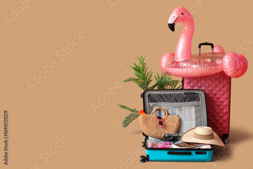 Suitcases with beach access...