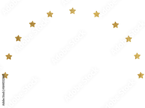 金色・シンプルでかわいい星の半円フレーム