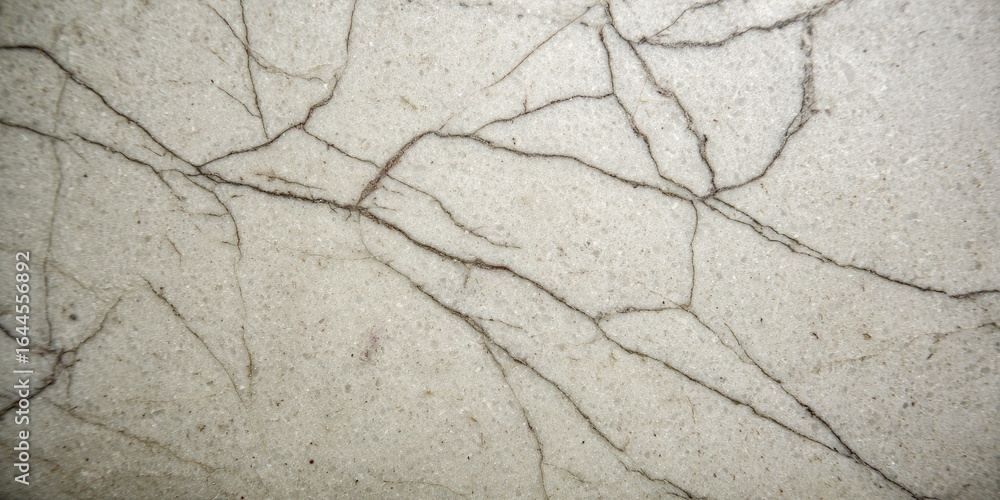 Obraz premium Light gray surface with a network of branching, dark gray cracks