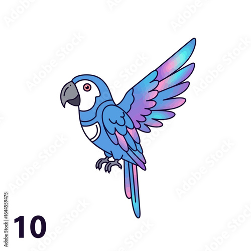 vector illustration of a parrot