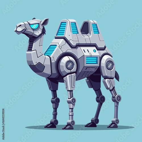 robot cyborg soldier vector
