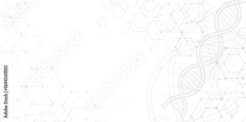 DNA molecules for scientific and technological background. Vector illustration.