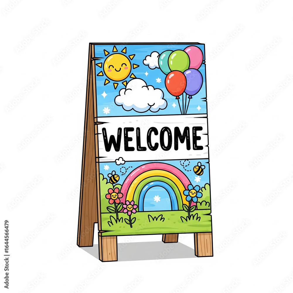 Fototapeta premium ป้ายยินดีต้อนรับ