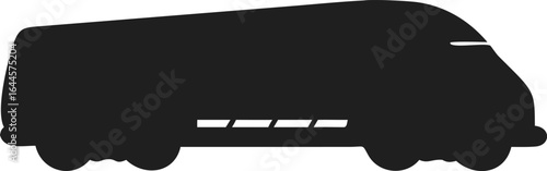 Simple Silhouette Minibus Passenger Transportation Vehicle Automotive Travel Icon