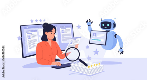 Automated recruitment process with human and AI collaboration for efficiency