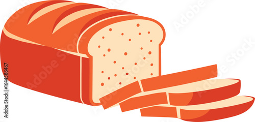 Sliced Loaf of Bread with Red Crust