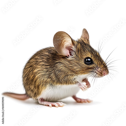 Small Field Mouse on White Background animal baby