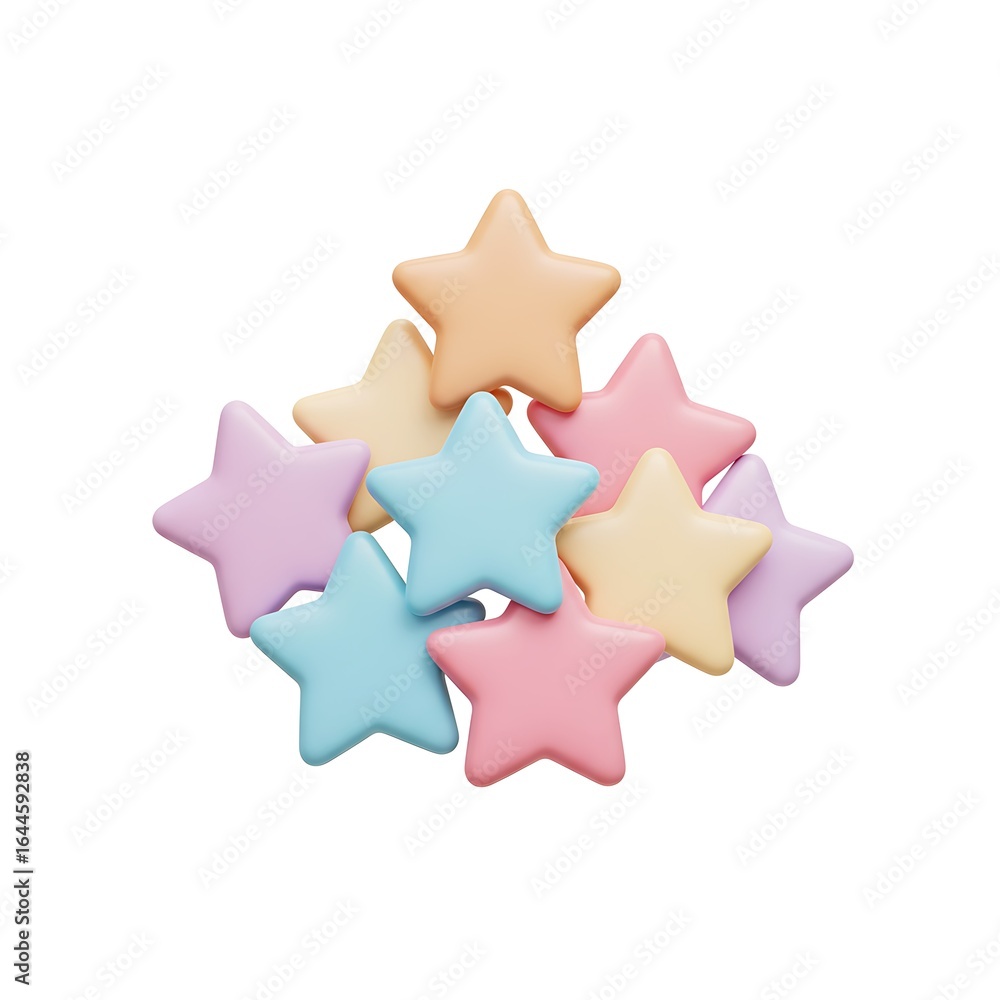 Obraz premium Pastel Star Cluster Illustration