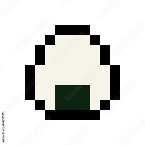 Pixel art onigiri icon – cute retro 8-bit illustration