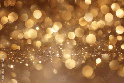 Radiant golden bokeh texture with elegant holiday sparkle and depth of field