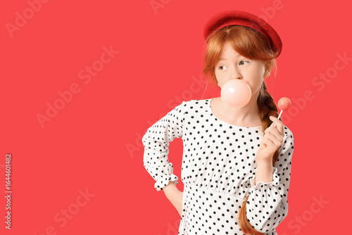 Cute ginger teenage girl wi...