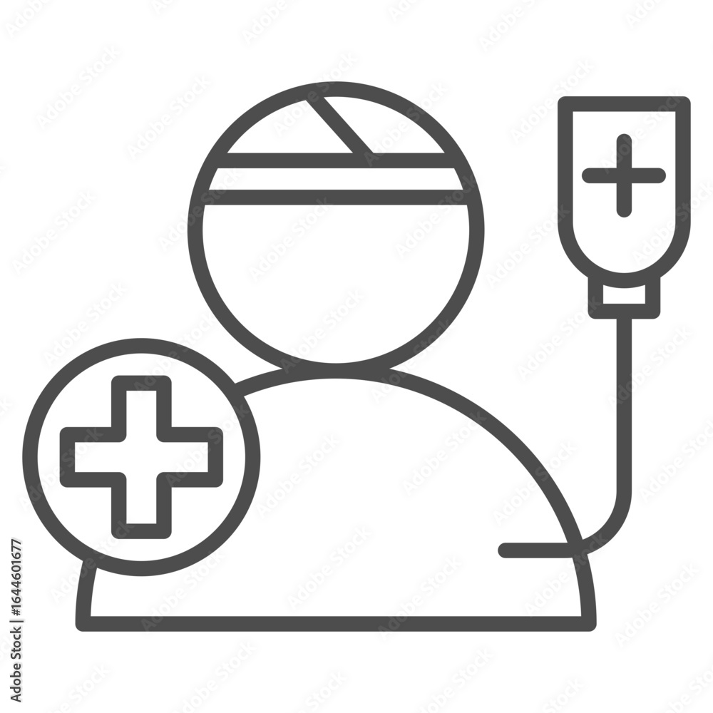 Obraz premium Patient Outline Icon Element For Design