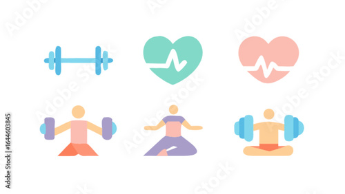 Fitness workout health and wellness lifestyle gym exercise and sport training for healthy living concept