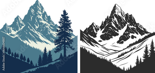 mountain silhouette vector