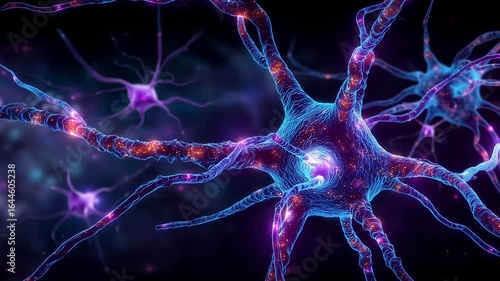 Purple brain illustration with radiant light beams connecting neurons, highlighting epilepsy awareness and neural connections