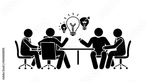 Business team meeting collaboration brainstorming idea generation strategy discussion planning and teamwork concept