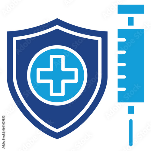 Vaccination Solid Glyph Icon Element For Design