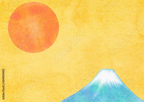 水彩風の紅葉した木のイラスト
