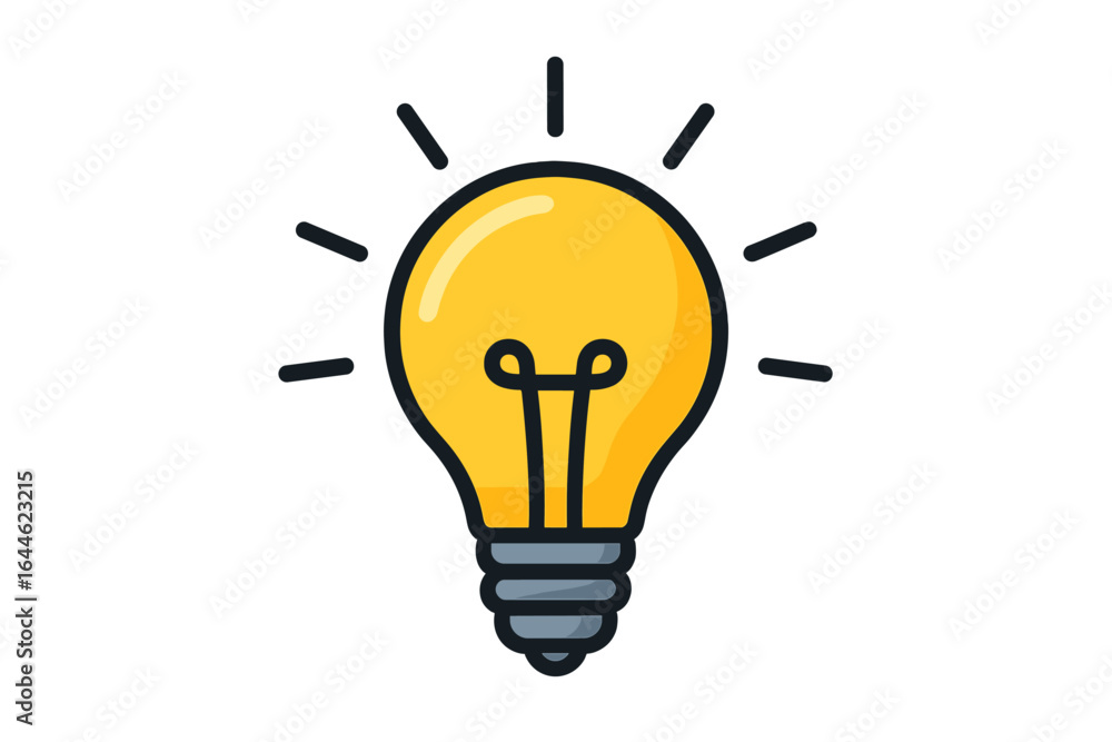 Light bulb icon symbol of a great idea, innovation, and solution. Creative thinking and inspiration concept. Electricity power and energy sign. Vector illustration for business. Light bulb icon symbol of a great idea, innovation, and solution. Creative thinking and inspiration concept. Electricity power and energy sign. Vector illustration for business.