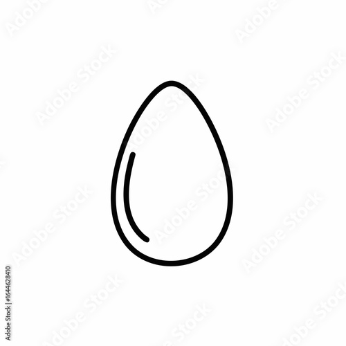 Minimalist Egg Illustration: Simple Black Outline on Transparent Background